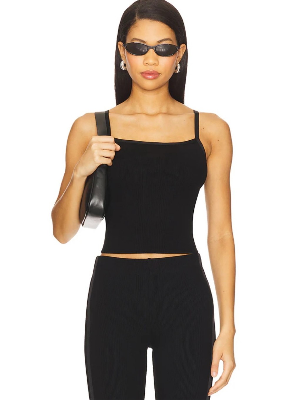 Donni Satin Trim Ribbed Camisole Nwt
